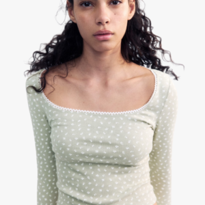 picot trimmed cotton top