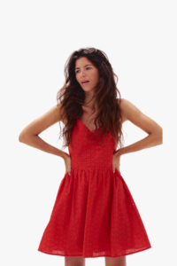 broderie anglaise strappy dress