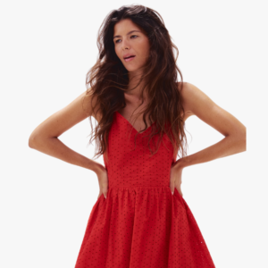 broderie anglaise strappy dress