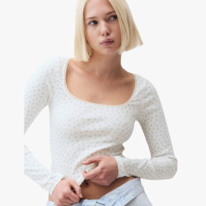 picot trimmed cotton top