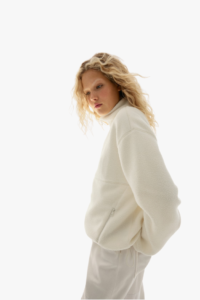 zip through teddy sweatshirt